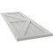 Ekena Millwork True Fit PVC Two Equal Panel Farmhouse Fixed Mount Shutters w/Z-Bar, Hailstorm Gray, 12W x 32H, PR TFP102FH12X032ST - alternate 5